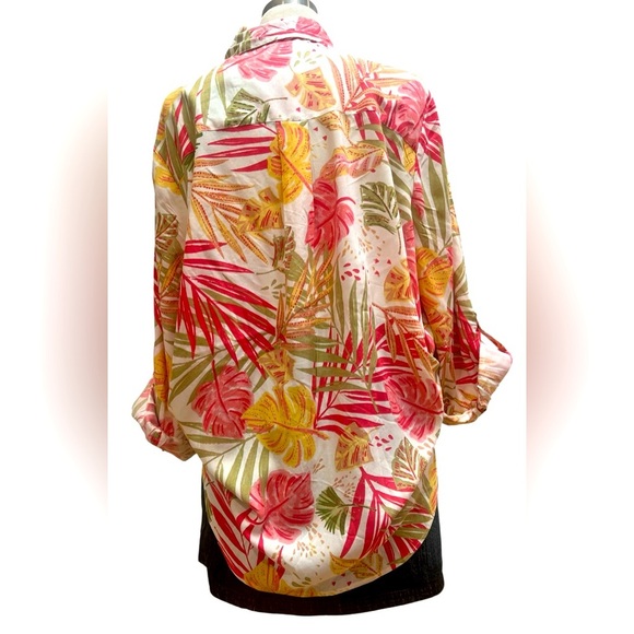 Emily Daniels Women's🌸 Floral Button Down Shirt - Yellow and Pink - Picture 6 of 7